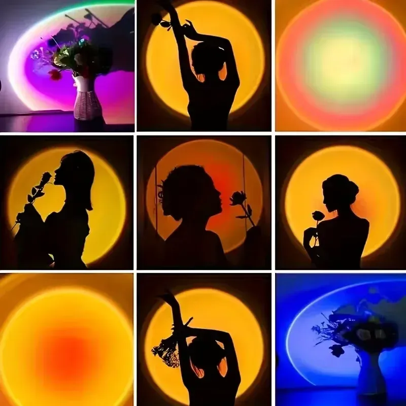 Projection de lumière coucher de soleil dans un salon