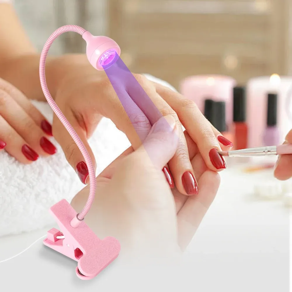 Lampe UV LED portable à pince pour vernis gel, mini sèche-ongles flexible à alimentation USB 5