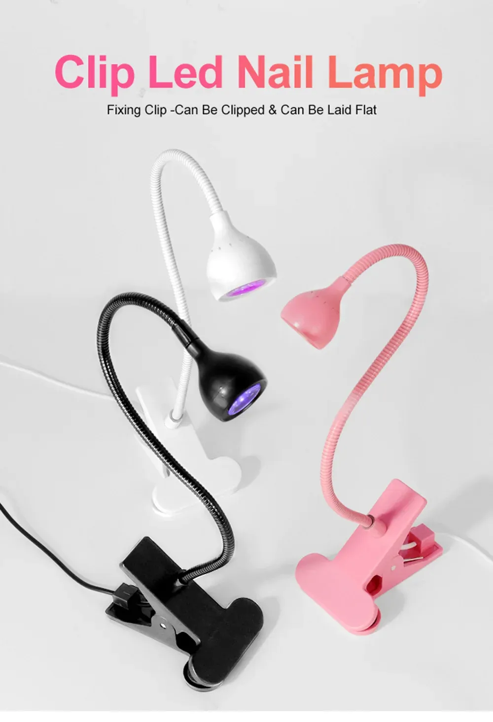 Lampe UV LED portable pour ongles, vue détaillée