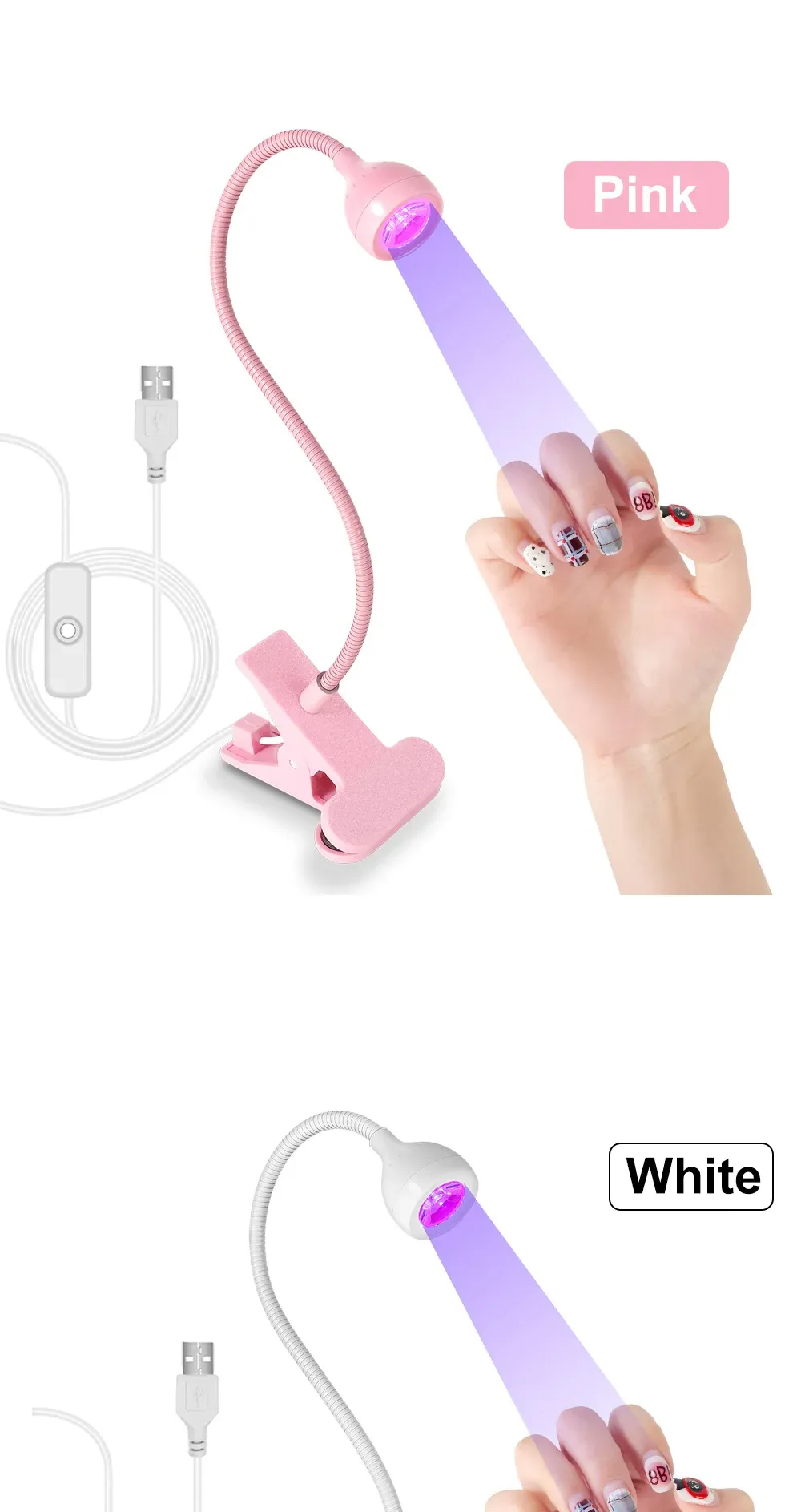 Lampe UV LED pour ongles, utilisation en manucure