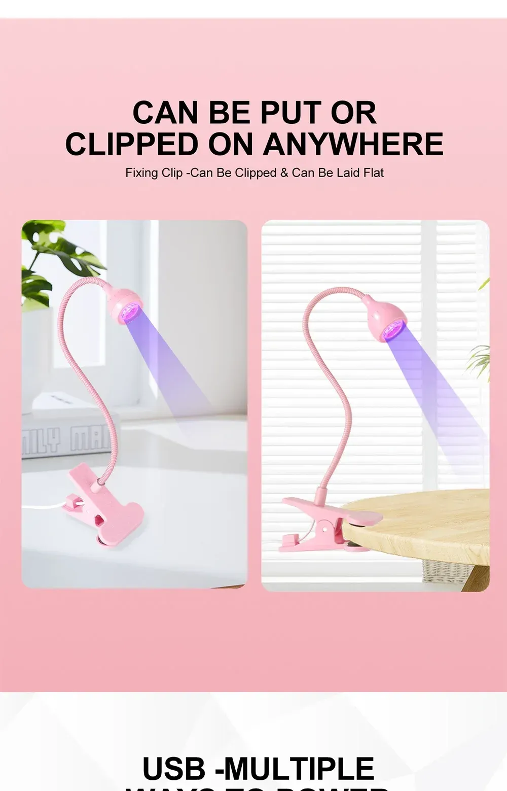 Lampe UV LED pour ongles en situation d'utilisation