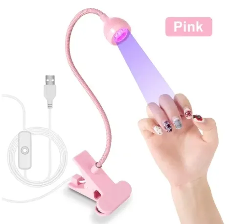 Lampe UV LED portable à pince pour vernis gel, mini sèche-ongles flexible à alimentation USB 9