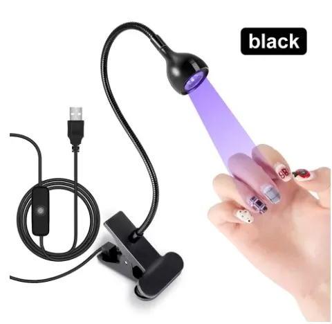 Lampe UV LED portable à pince pour vernis gel, mini sèche-ongles flexible à alimentation USB 8