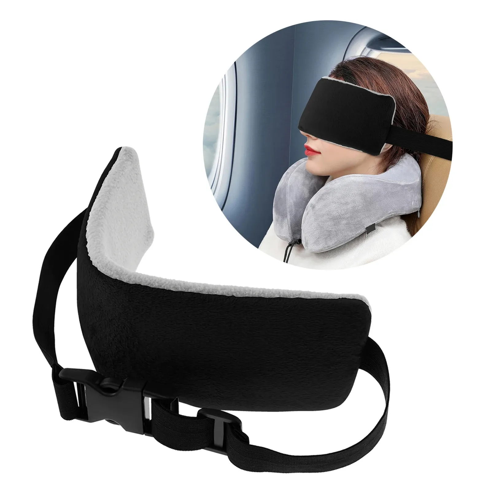 Sangle de soutien de tête réglable pour voyage et siège auto, lot de 2