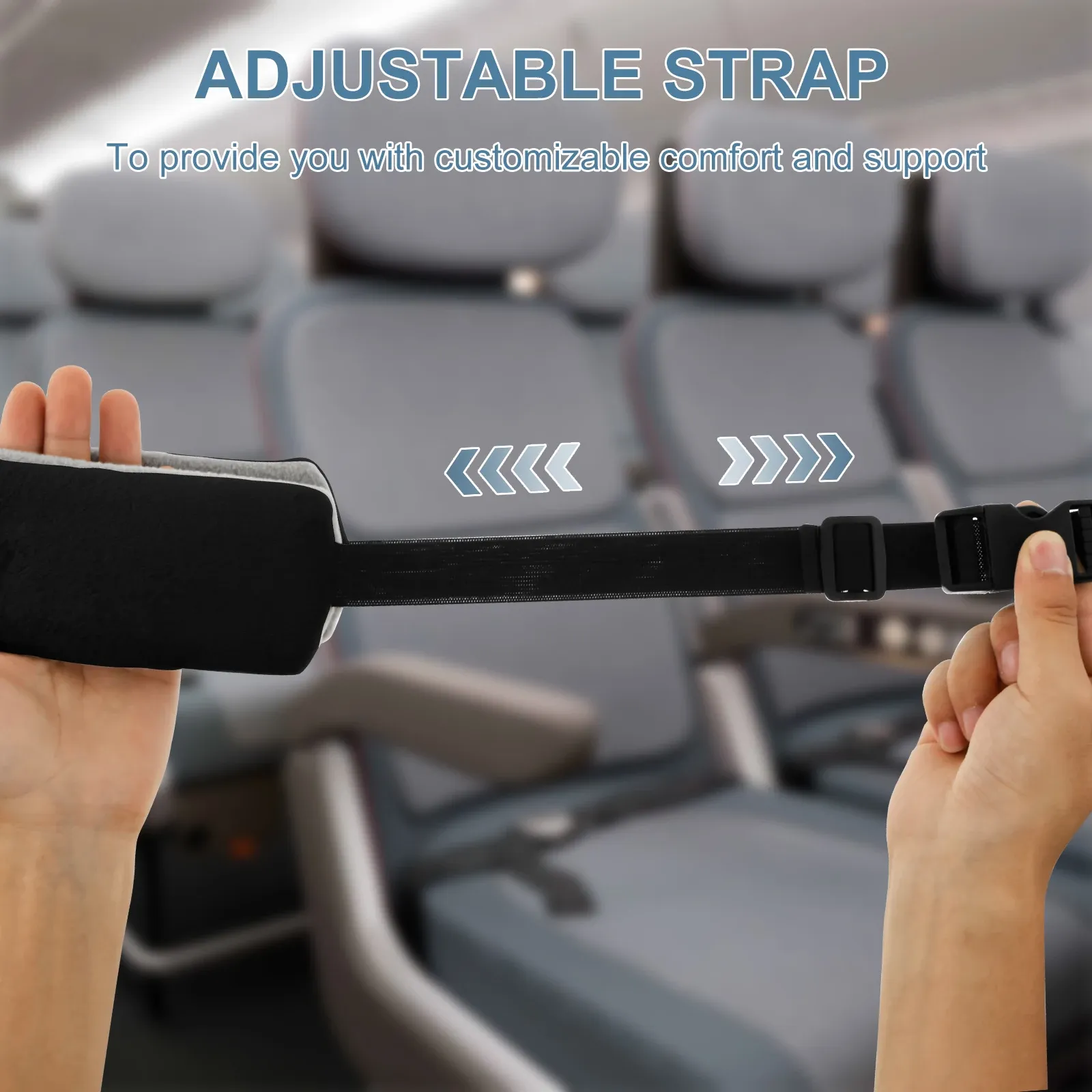 Sangle de soutien de tête réglable pour voyage et siège auto, lot de 2 4