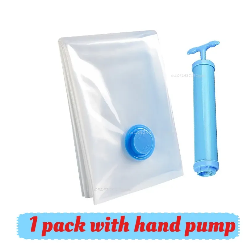 Sac sous vide pour vêtements avec pompe, accessoires de voyage, sacs de rangement pour couettes et couvertures 8