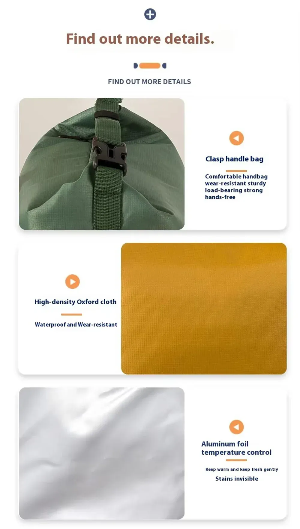 Sac à déjeuner minimaliste en utilisation