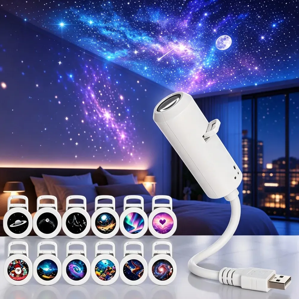Projecteur USB Star Galaxy – Lampe de projection ciel étoilé pour voiture et maison