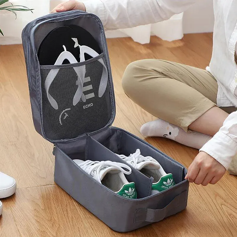 Sac de rangement portable pour chaussures de voyage, organisateur multifonction pour sous-vêtements et vêtements 2
