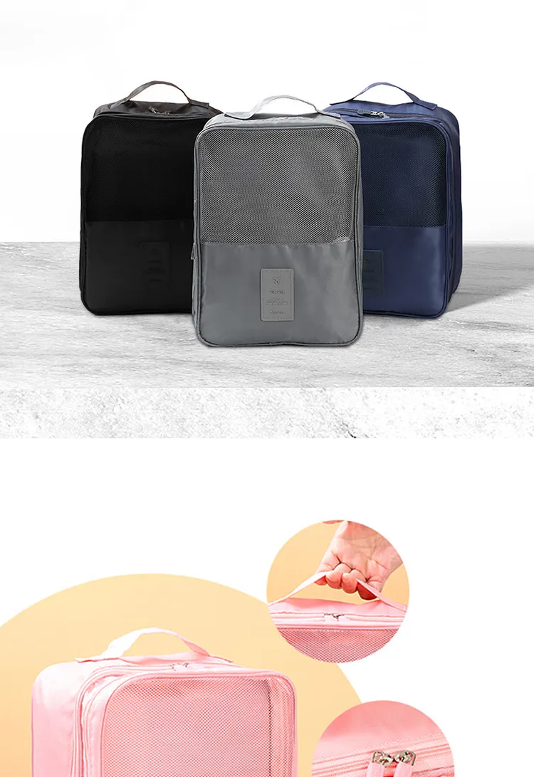 Détail du sac à chaussures de voyage