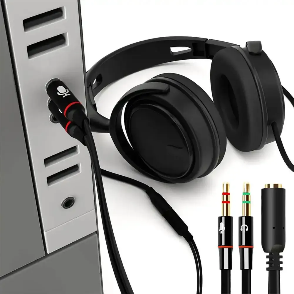 Répartiteur audio Y connecté à un ordinateur portable