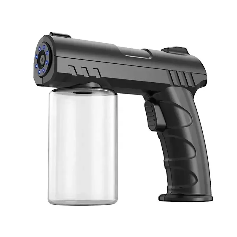 Bouteille vaporisateur rechargeable USB 280 ml, lumière bleue nano, pulvérisateur électrique portable pour barbier, désinfection domestique 8