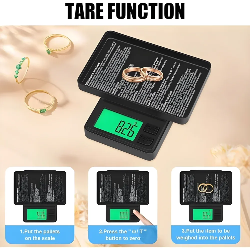 Balance de poche de précision 1000 g x 0,01 g – Balance numérique pour aliments et bijoux, écran LCD rétroéclairé, format voyage 5