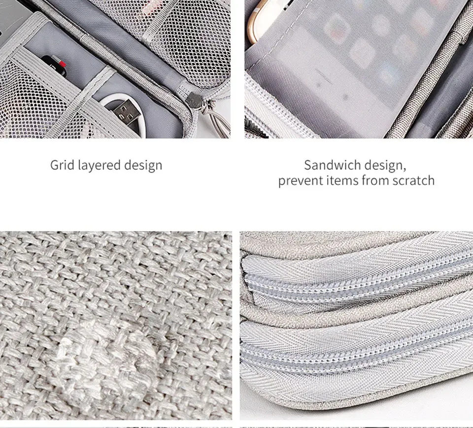 Accessoires électroniques rangés dans l'étui