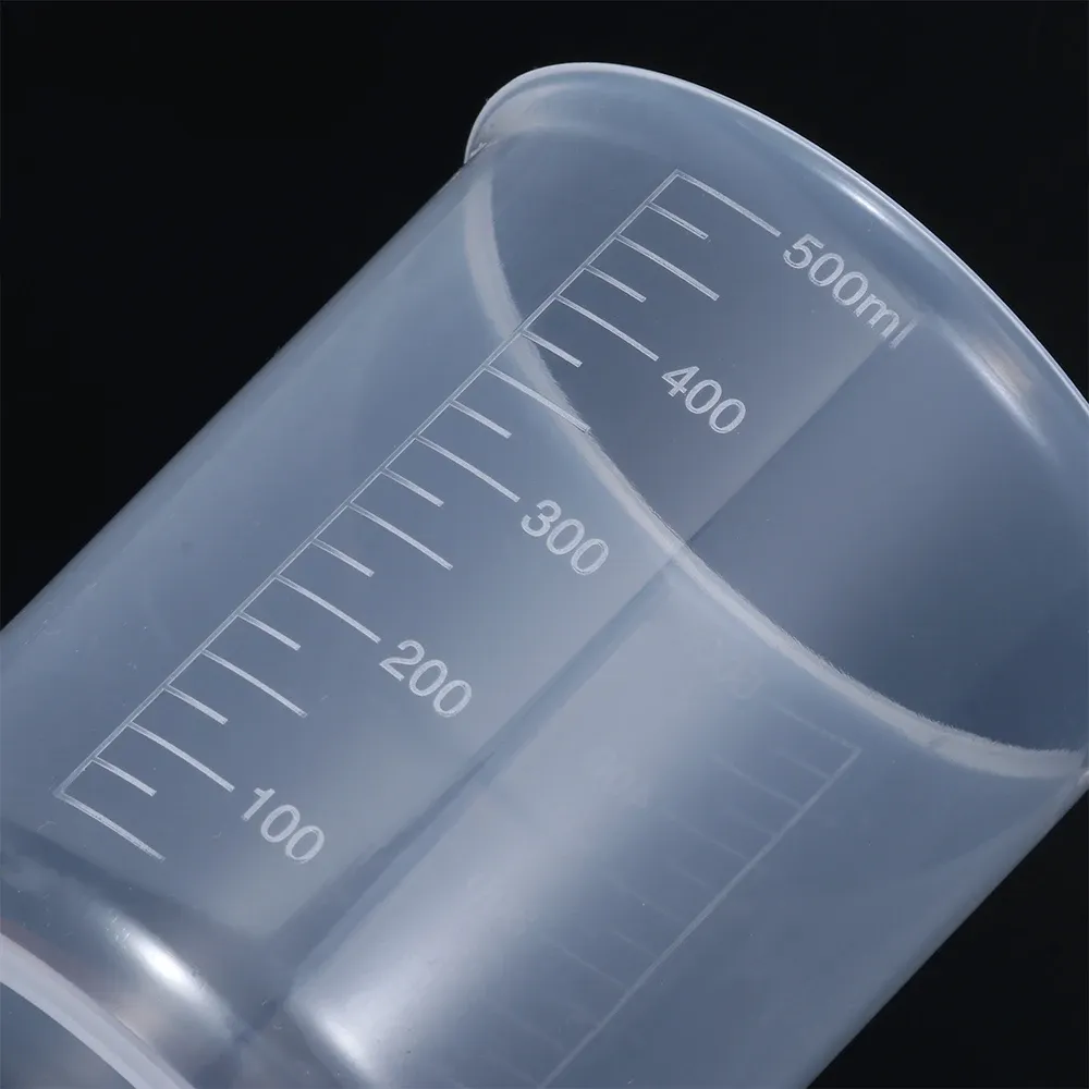 Bécher gradué en plastique pour la mesure, gobelet de laboratoire, accessoire de pâtisserie et de cuisine, outil de mesure, 50 ml, 150 ml, 250 ml, 500 ml, lot de 1 ou 4 pièces 5