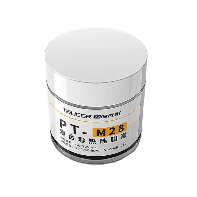 Pâte thermique conductrice TEUCER PT-M28 en silicone pour processeur CPU et dissipateur thermique 4