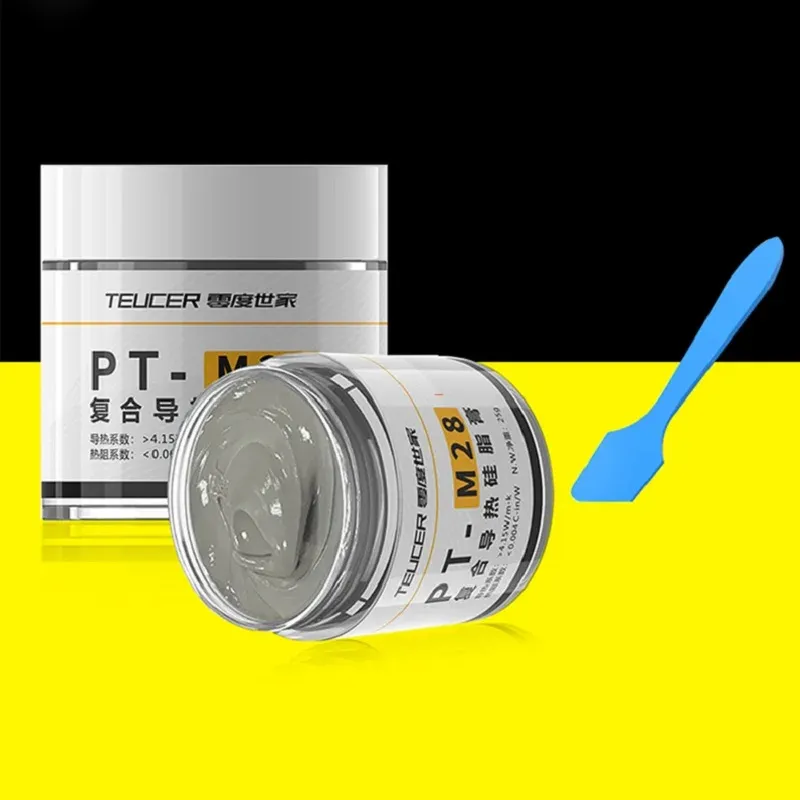 Pâte thermique conductrice TEUCER PT-M28 en silicone pour processeur CPU et dissipateur thermique 6