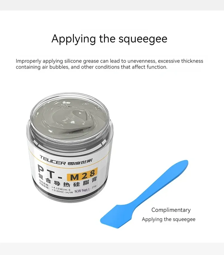 Pâte thermique TEUCER PT-M28, texture de la formule
