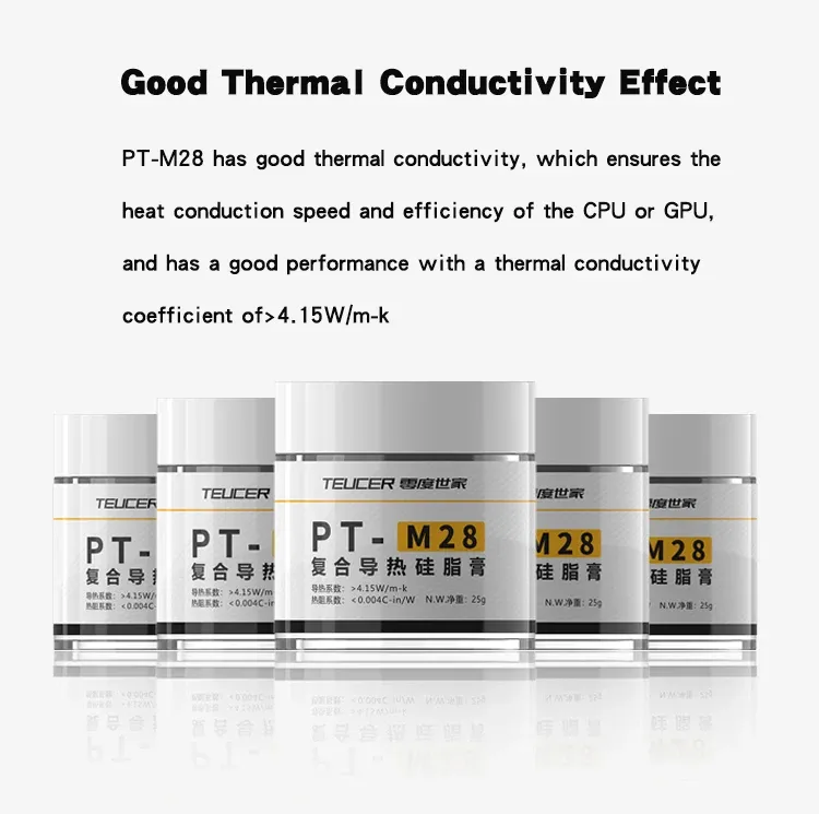 Pâte thermique TEUCER PT-M28, utilisation en configuration