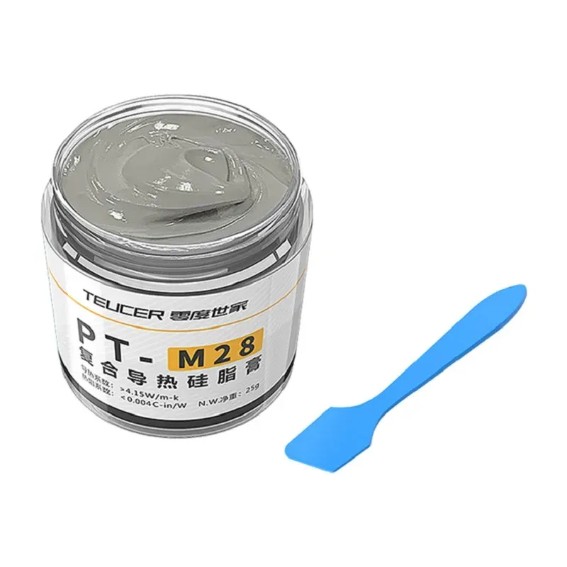 Pâte thermique conductrice TEUCER PT-M28 en silicone pour processeur CPU et dissipateur thermique 7