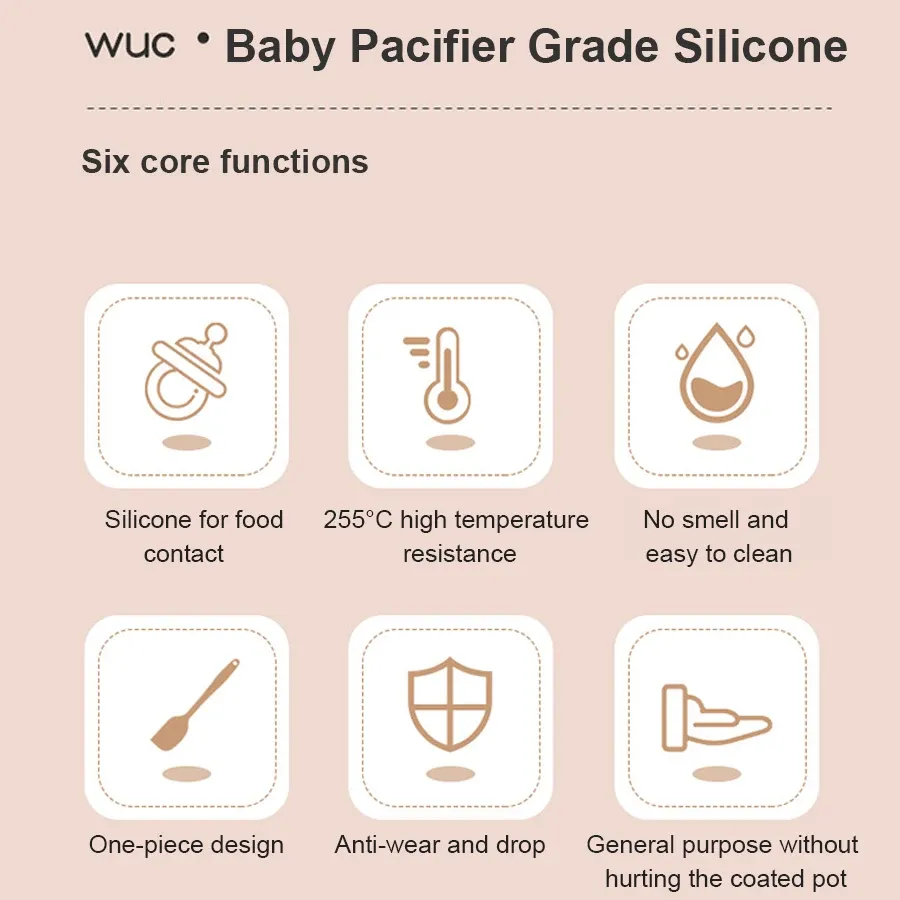 Ensemble d'ustensiles de cuisine en silicone : spatule à pâtisserie, racloir, fouet à œufs et pinceau à huile pour barbecue 5