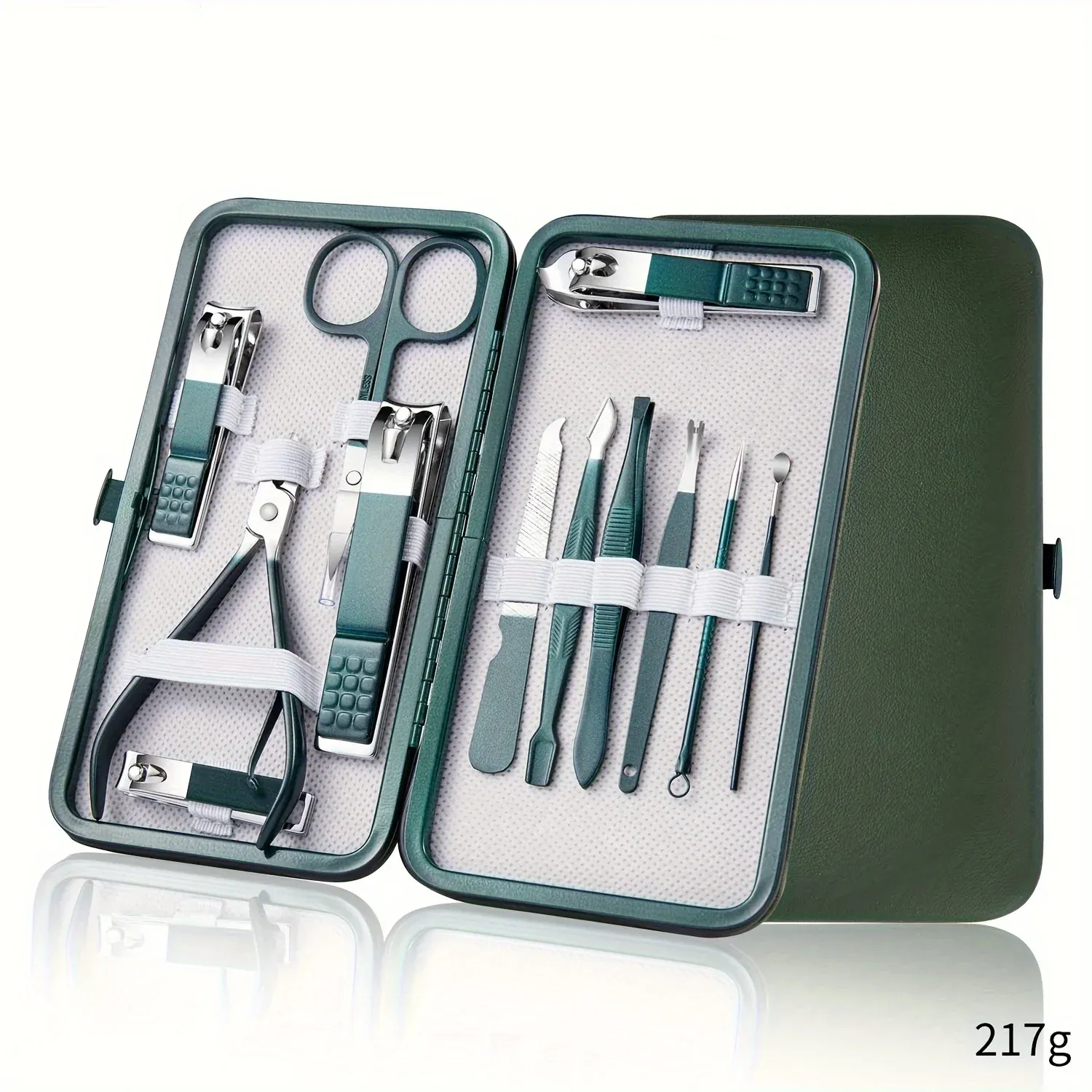 Kit de manucure et pédicure professionnel en acier inoxydable avec étui de voyage, 7 à 18 pièces 8