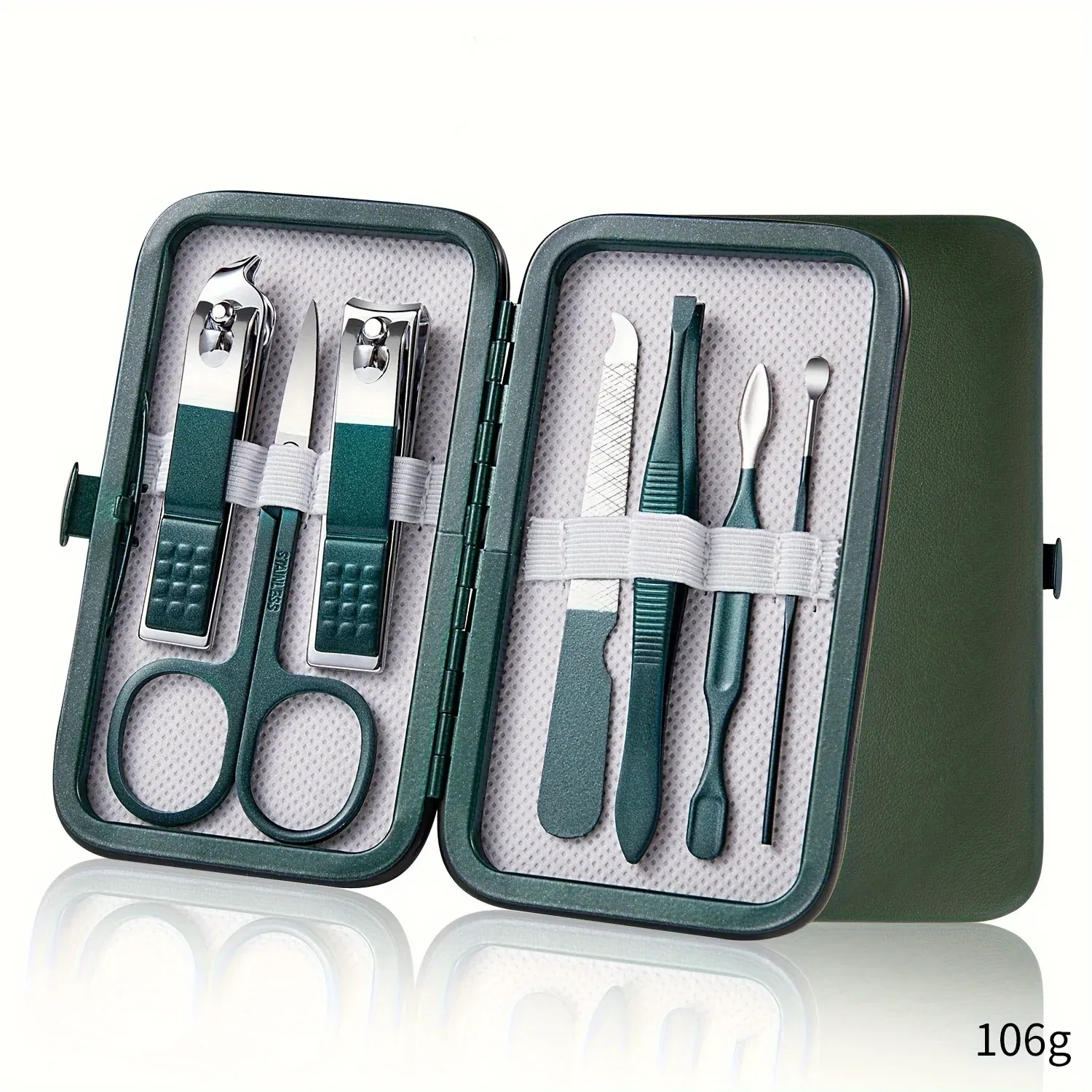 Kit de manucure et pédicure professionnel en acier inoxydable avec étui de voyage, 7 à 18 pièces 11
