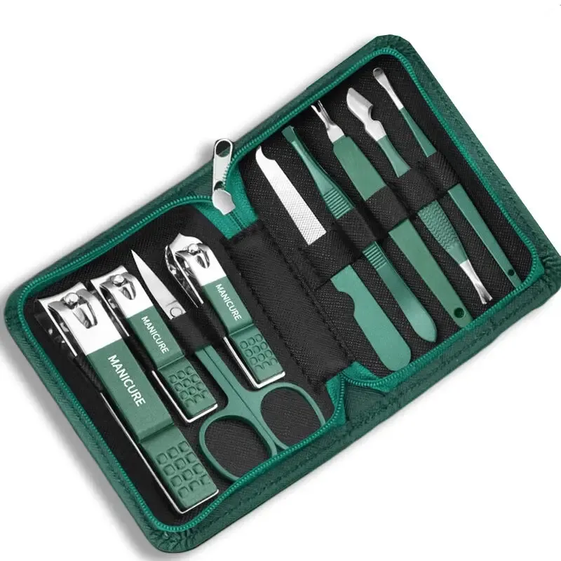 Kit de manucure et pédicure professionnel en acier inoxydable avec étui de voyage, 7 à 18 pièces 7