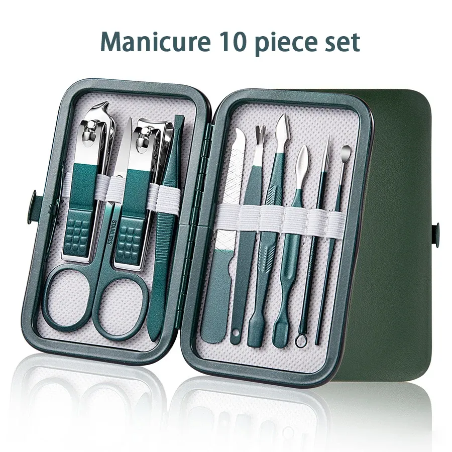 Kit de manucure et pédicure professionnel en acier inoxydable avec étui de voyage, 7 à 18 pièces 10