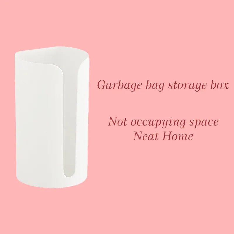 Distributeur mural de sacs plastiques pour cuisine, support de rangement extractible pour sacs poubelles, 1 pièce 7