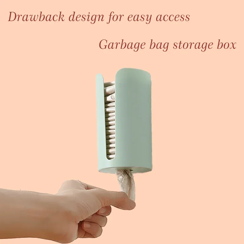 Distributeur mural de sacs plastiques pour cuisine, support de rangement extractible pour sacs poubelles, 1 pièce 6