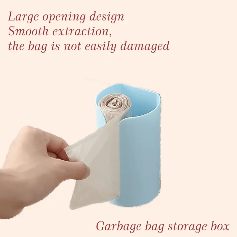 Distributeur mural de sacs plastiques pour cuisine, support de rangement extractible pour sacs poubelles, 1 pièce 9