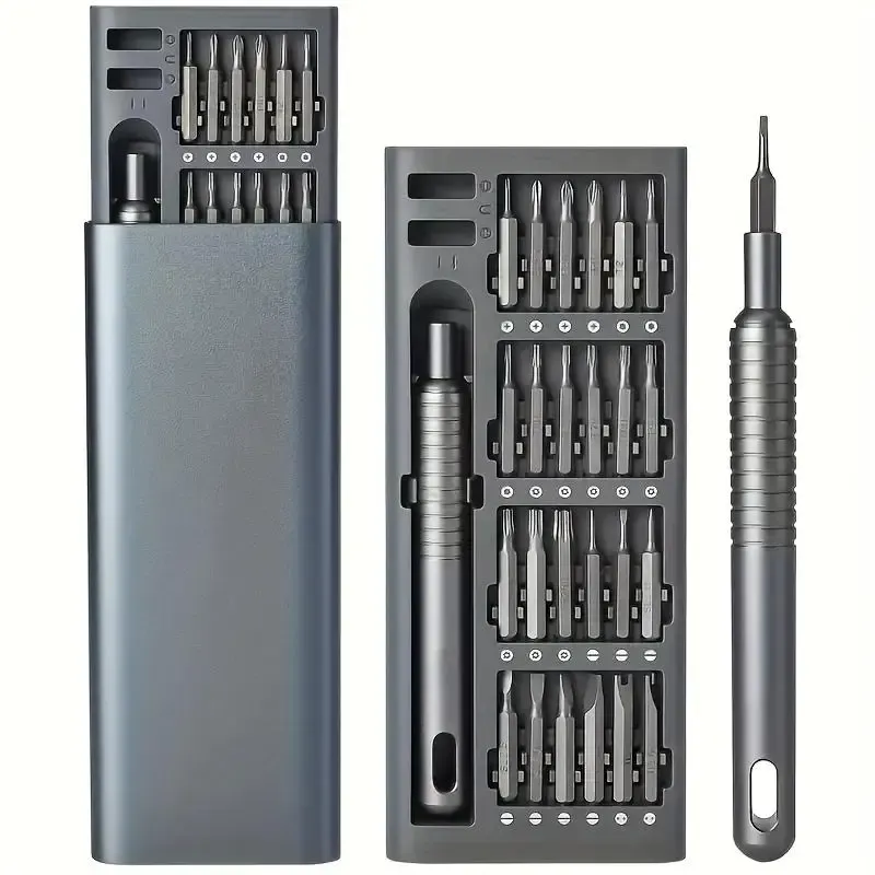 Ensemble de 25 mini tournevis à tête plate et cruciforme, pour appareils électroniques