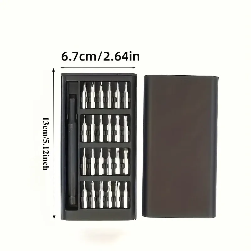 Ensemble de 25 mini tournevis à tête plate et cruciforme, pour appareils électroniques 2