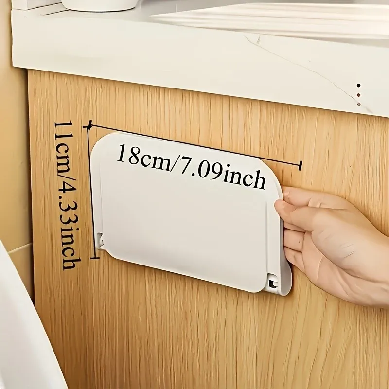 Étagère de rangement pliable murale sans perçage - Étagère de rangement pliable en plastique, adaptée pour la salle de bain, la cuisine, la chambre à coucher, le bureau 1