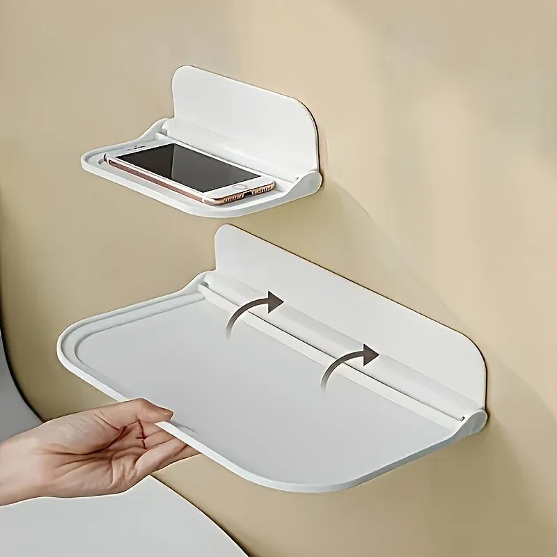 Étagère pliable murale en situation d'utilisation
