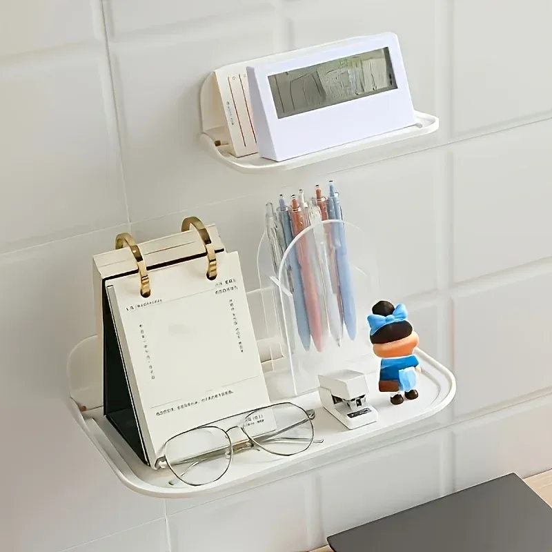 Étagère de rangement pliable murale sans perçage