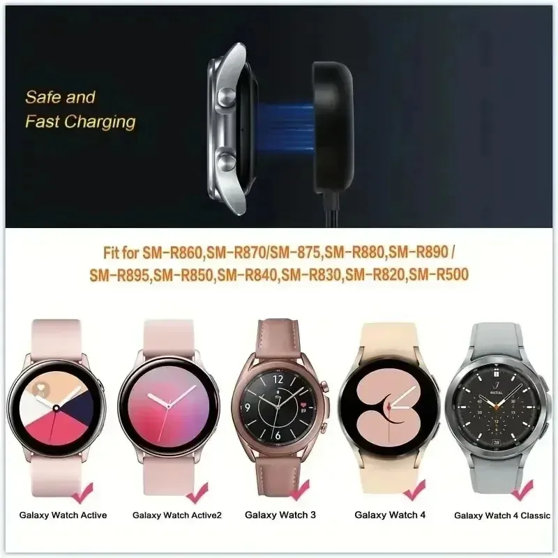 Chargeur sans fil USB-C PD pour Samsung Galaxy Watch 3, 4, 5, 6, 7, 8, Pro et Active 2 6