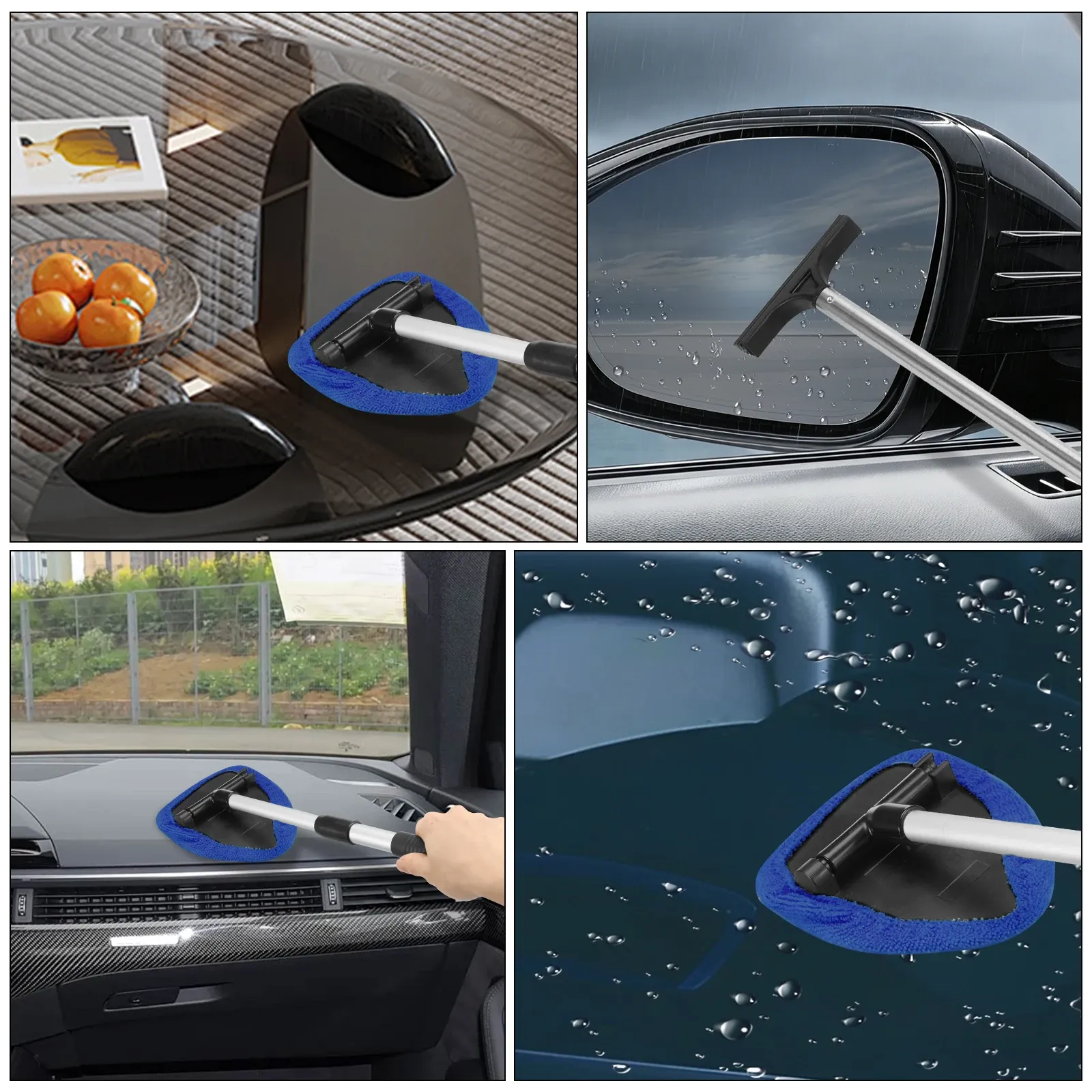 Brosse télescopique en microfibre pour nettoyage de pare-brise et vitres de voiture 5