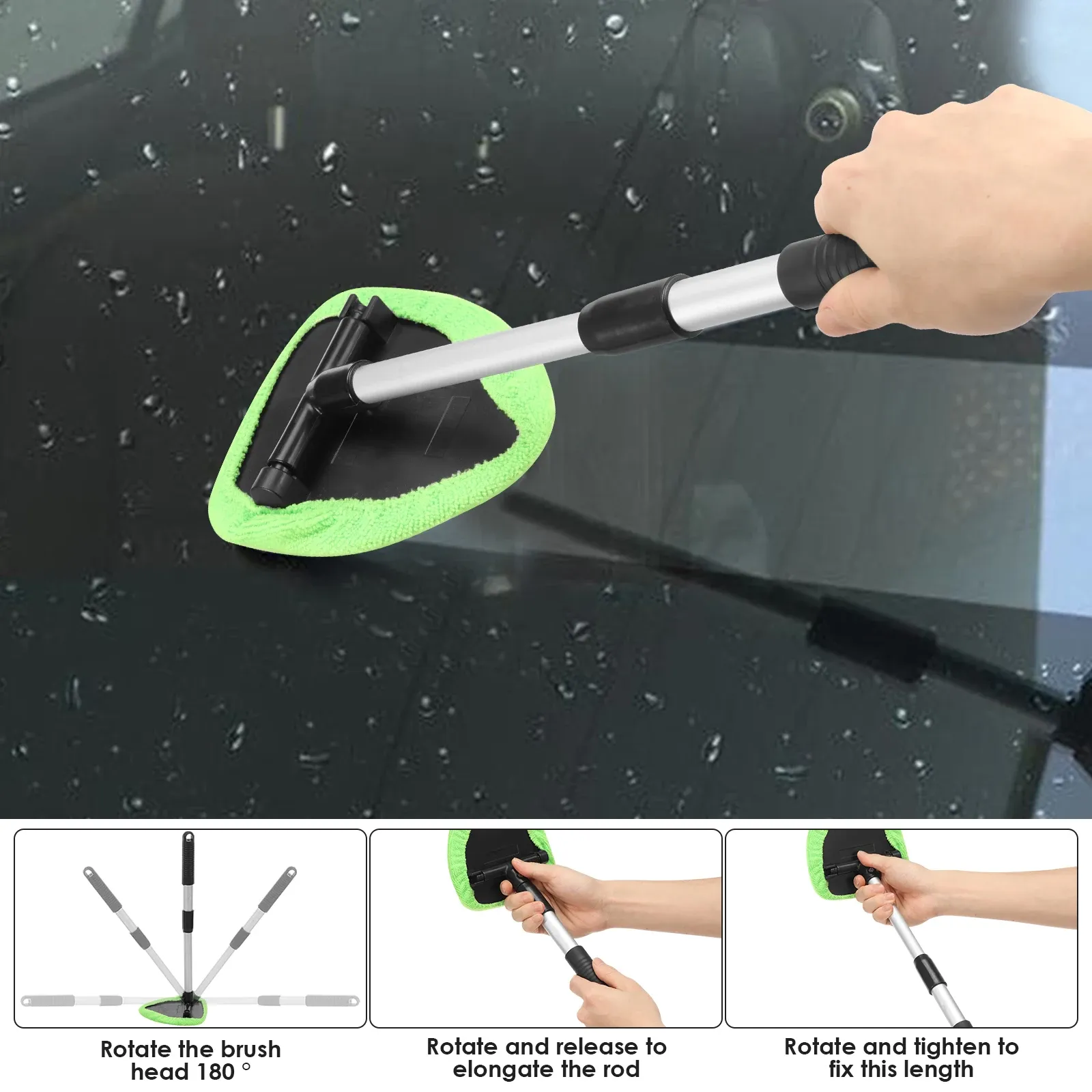 Brosse télescopique en situation