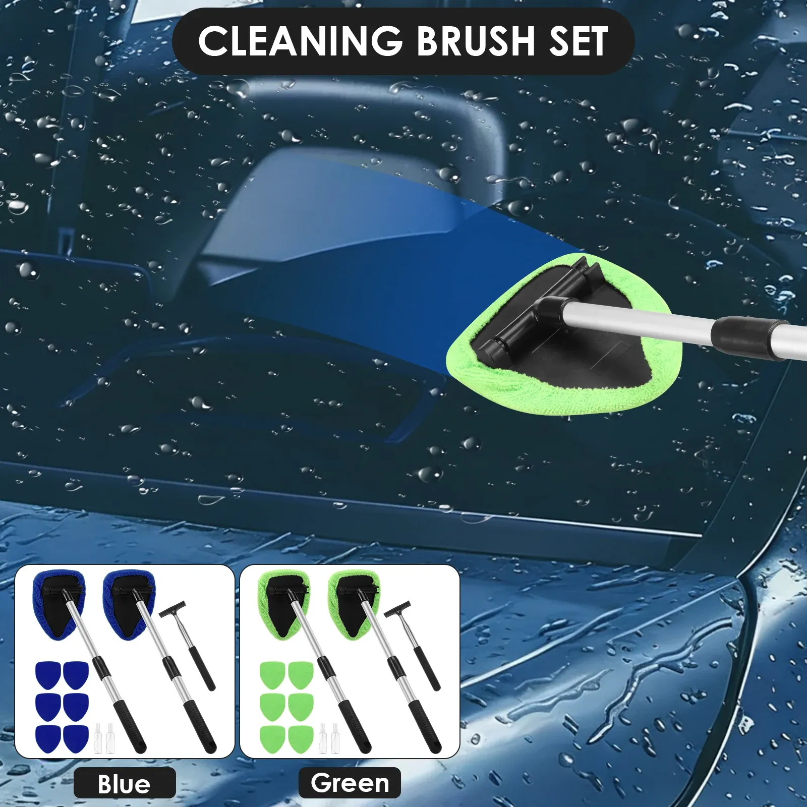 Brosse de nettoyage de vitres en microfibre