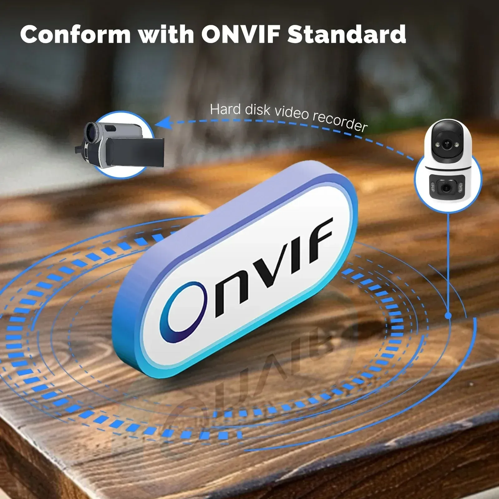 Caméra IP WiFi 8MP double objectif avec support réglable, caméra de surveillance sans fil ONVIF, zoom 10x, compatible moniteur bébé YOOSEE 6