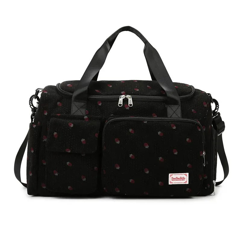 Sac de voyage fourre-tout grande capacité avec compartiment à chaussures, sac de sport pour femme à bandoulière 9