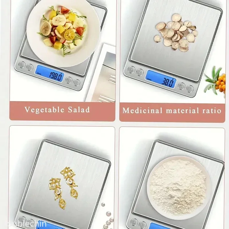 Balance de cuisine numérique en acier inoxydable avec écran LCD 2