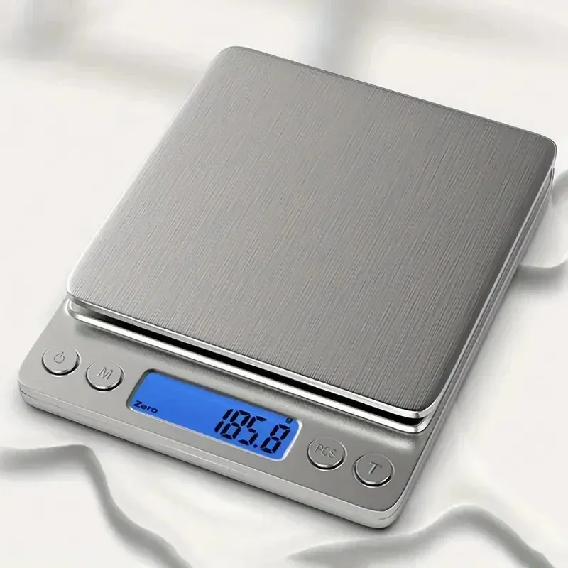 Balance de cuisine numérique en acier inoxydable avec écran LCD