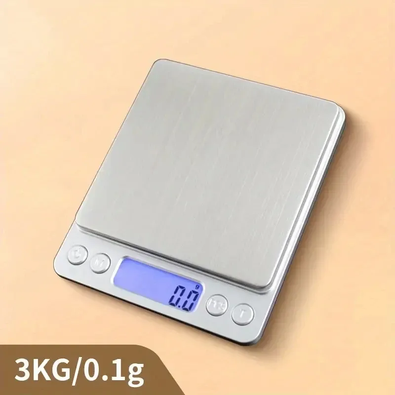 Balance de cuisine numérique en acier inoxydable avec écran LCD 7