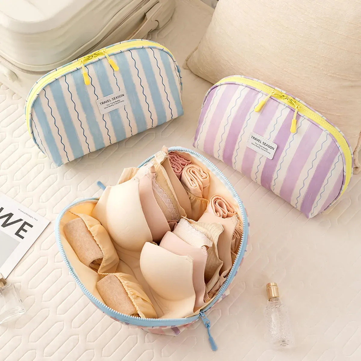 Sac de rangement de voyage en tissu Oxford pour sous-vêtements, chaussettes et soutiens-gorge - Image 1