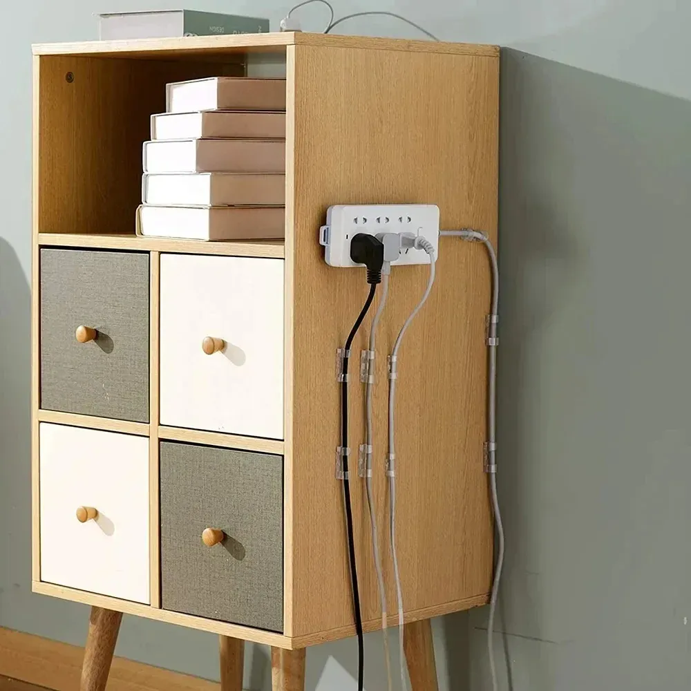Organisateur de câbles auto-adhésif pour bureau