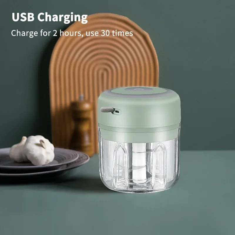 Hachoir électrique HiPiCok, mini broyeur d'ail et hachoir à légumes USB 5