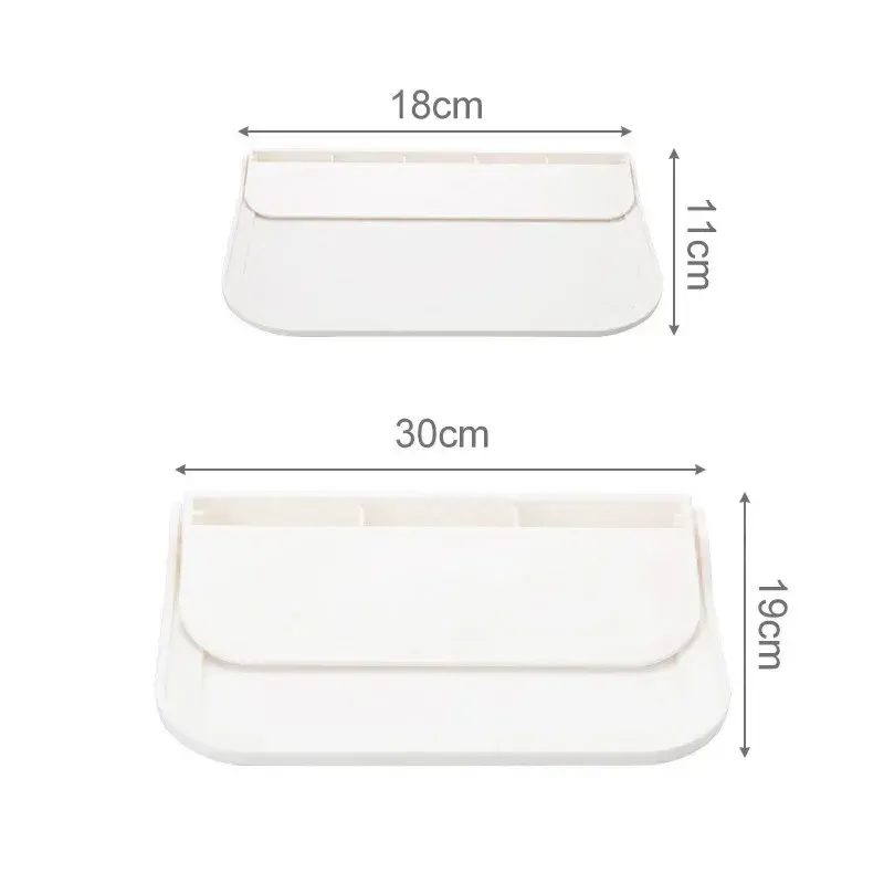 Étagère murale pliante gain de place avec support téléphone sans perçage et plateau pour routeur Wi-Fi, organisateur de salle de bain 6